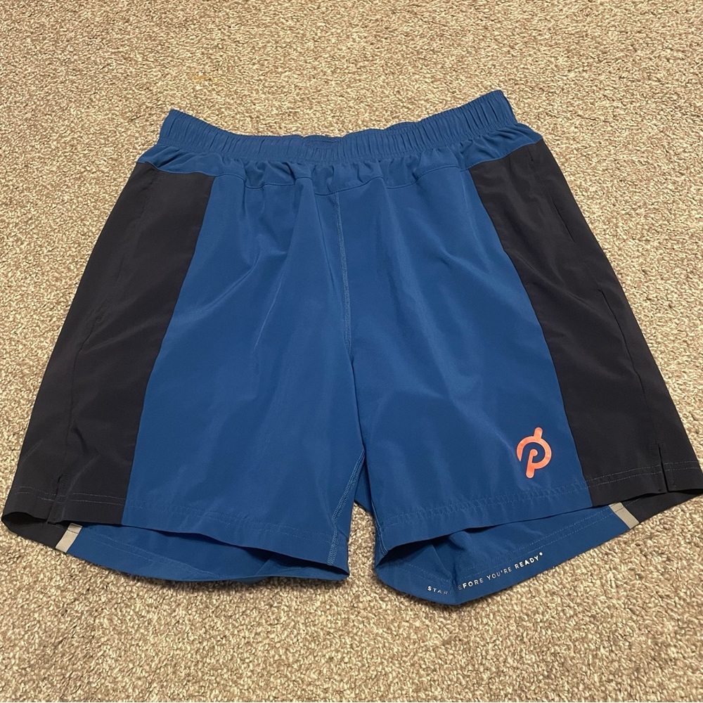 Peloton Blue Athletic Shorts Lightweight and Breathable